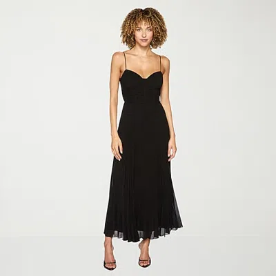 Premier Amour Womens Midi Sweetheart Neck Sleeveless Evening Gown In Black