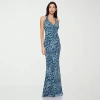 Premier Amour Womens Sleeveless Maxi Dress In Blue
