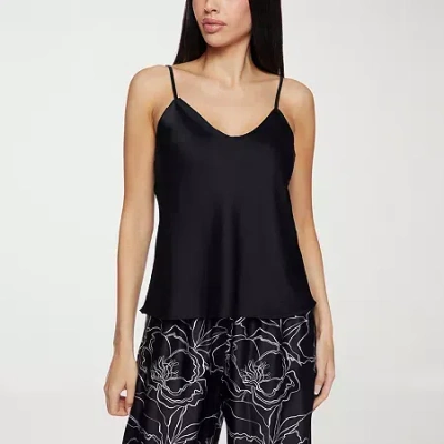 Premier Amour Womens V Neck Sleeveless Camisole In Black