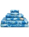 Premier Bath 6pc Printed Velour Bath Towel Set