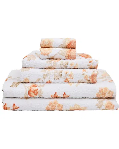 Premier Bath 6pc Printed Velour Bath Towel Set
