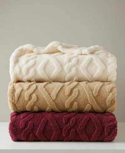 PREMIER COMFORT COZY CABLE THROW BLANKET, 50" X 60"