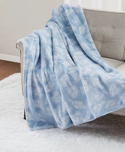 Premier Comfort Cozy Plush Printed Throw, 50" X 70", Created For Macy's In Seashells