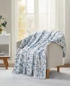 Premier Comfort Cozy Plush Printed Throw, 50" X 70", Exclusively At Macy's In Blue Floral