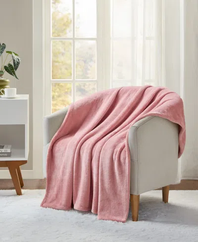 Premier Comfort Cozy Plush Printed Throw, 50" X 70", Exclusively At Macy's In Pink