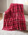 Premier Comfort Cozy Plush Printed Throw, 50" X 70", Exclusively At Macy's In Red