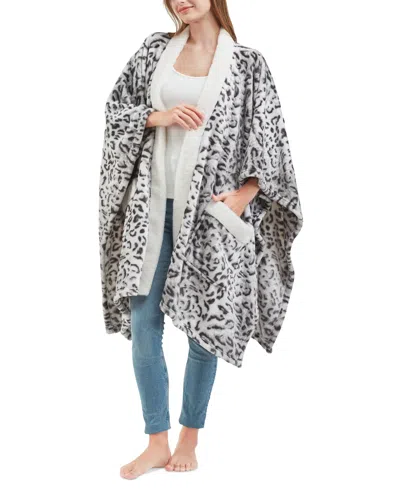 Premier Comfort Cozy Plush Printed Wrap, 50" X 70", Created For Macy's In Snow Leopard