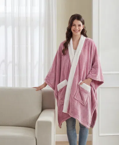 Premier Comfort Cozy Plush Printed Wrap, 50" X 70", Exclusively At Macy's In Lilac
