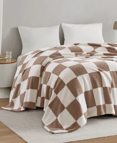 Premier Comfort Feathersoft Lightweight Knit Blanket, King In Brown