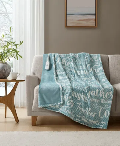 Premier Comfort Heated Cozy Plush Reversible Throw, 50" X 60"