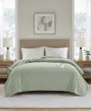 Premier Comfort Heated Textured Fleece Blanket, King In Green