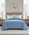 Premier Comfort Heated Textured Fleece Blanket, Twin In Blue