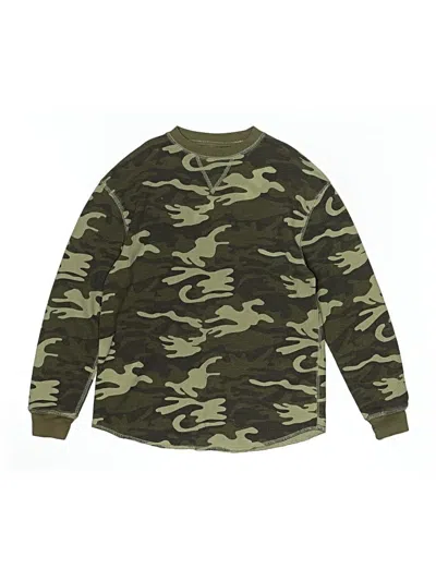 Pre-owned Premier International Kids' Long Sleeve Henley Shirt In Green