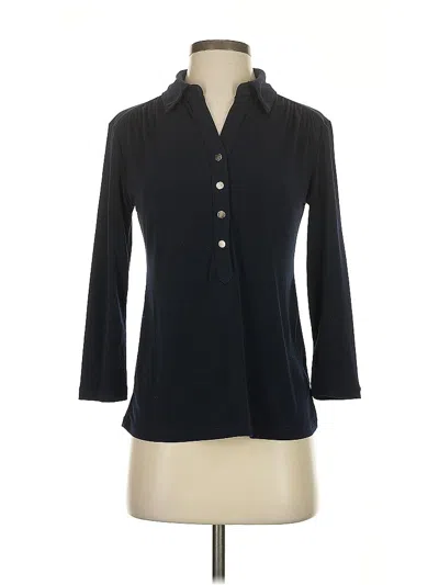 Pre-owned Premise 3/4 Sleeve Blouse In Black