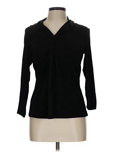 Pre-owned Premise 3/4 Sleeve Blouse In Black