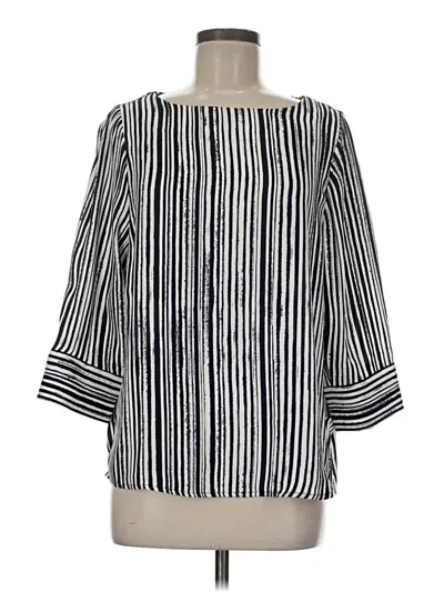 Pre-owned Premise 3/4 Sleeve Blouse In Black