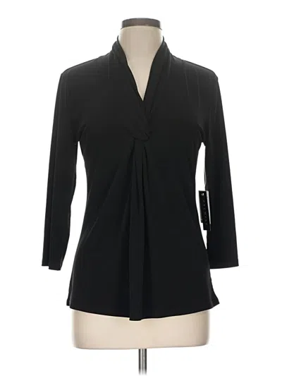 Pre-owned Premise 3/4 Sleeve Blouse In Black
