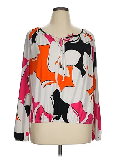 Pre-owned Premise 3/4 Sleeve Blouse In Orange