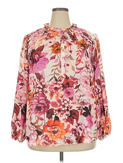 Pre-owned Premise 3/4 Sleeve Blouse In Pink