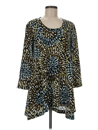 Pre-owned Premise 3/4 Sleeve Blouse In Teal