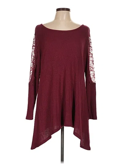 Pre-owned Premise Casual Dress In Burgundy