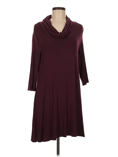 Pre-owned Premise Casual Dress In Burgundy