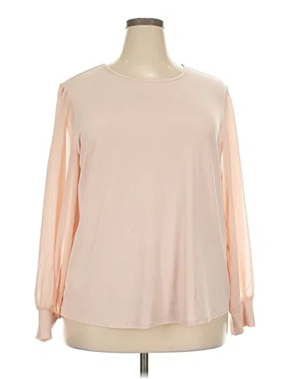 Pre-owned Premise Long Sleeve Blouse In Pink