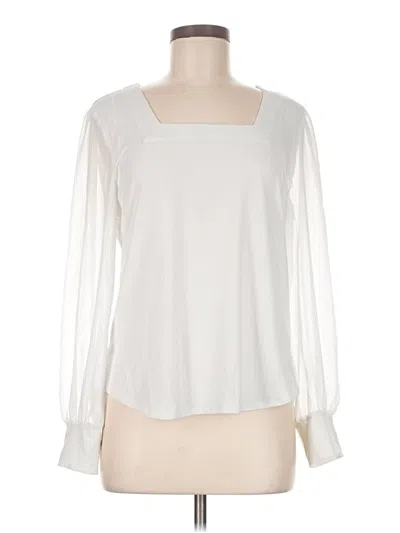 Pre-owned Premise Long Sleeve Blouse In White