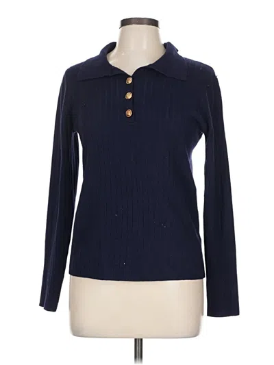 Pre-owned Premise Long Sleeve Polo Shirt In Blue