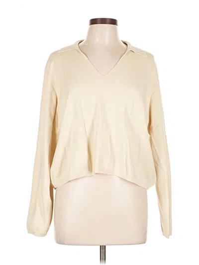 Pre-owned Premise Long Sleeve Top Ivory Cowl Neck Tops