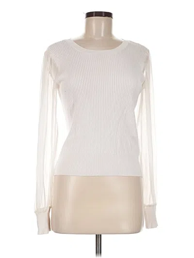 Pre-owned Premise Long Sleeve Top Ivory Turtleneck Tops