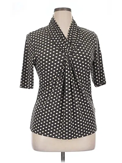 Pre-owned Premise Short Sleeve Blouse In Black