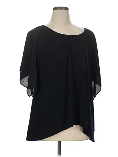 Pre-owned Premise Short Sleeve Blouse In Black