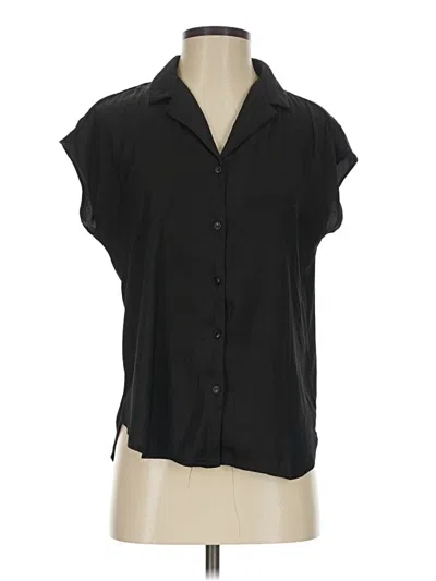Pre-owned Premise Short Sleeve Blouse In Black