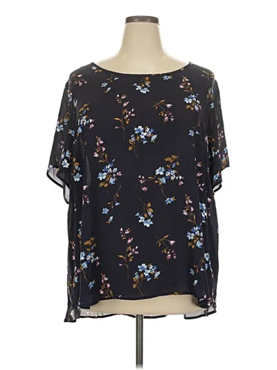 Pre-owned Premise Short Sleeve Blouse In Black