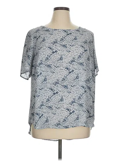 Pre-owned Premise Short Sleeve Blouse In Gray