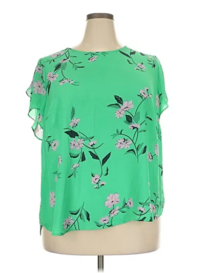 Pre-owned Premise Short Sleeve Blouse In Green