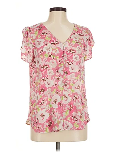 Pre-owned Premise Short Sleeve Blouse In Pink