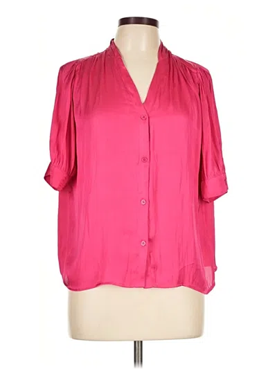 Pre-owned Premise Short Sleeve Blouse In Pink