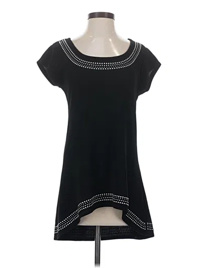 Pre-owned Premise Short Sleeve Top Black Scoop Neck Tops
