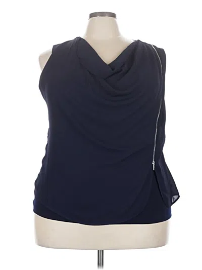 Pre-owned Premise Sleeveless Blouse In Blue