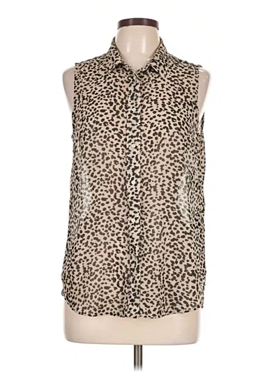Pre-owned Premise Sleeveless Blouse In Tan
