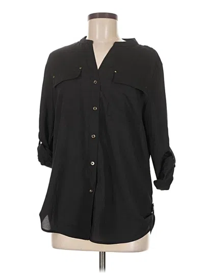 Pre-owned Premise Studio 3/4 Sleeve Blouse In Black