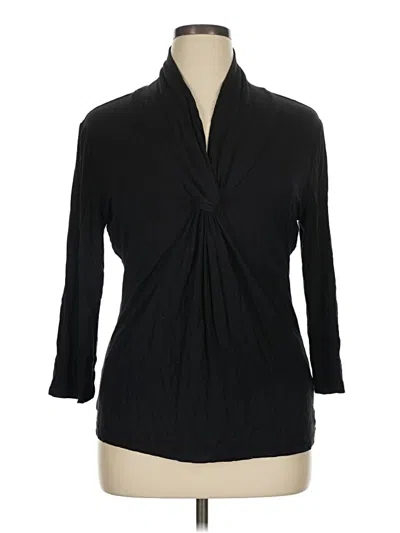 Pre-owned Premise Studio 3/4 Sleeve Blouse In Black