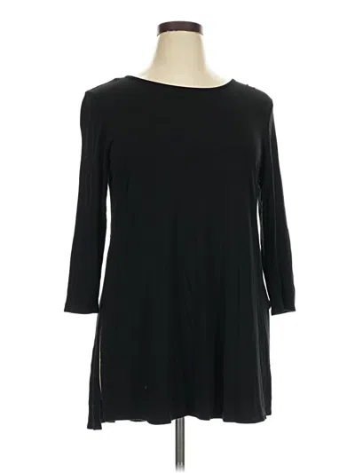 Pre-owned Premise Studio 3/4 Sleeve Top Black Boatneck Tops