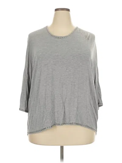 Pre-owned Premise Studio 3/4 Sleeve T-shirt In Gray