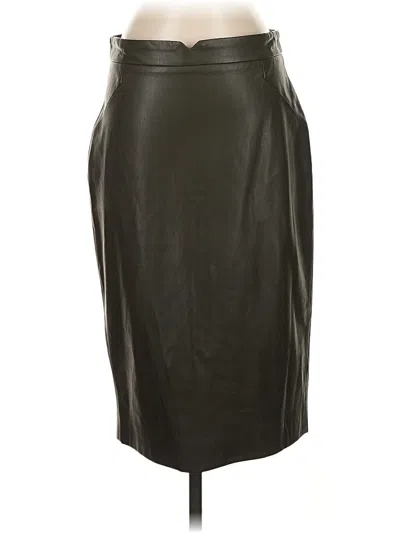 Pre-owned Premise Studio Faux Leather Skirt In Brown
