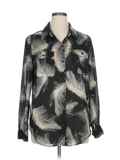 Pre-owned Premise Studio Long Sleeve Blouse In Black