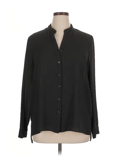 Pre-owned Premise Studio Long Sleeve Blouse In Black