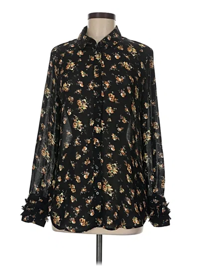 Pre-owned Premise Studio Long Sleeve Blouse In Black